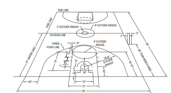 Utah Court Surfacing Outdoor Sports Court Men's College Basketball Court