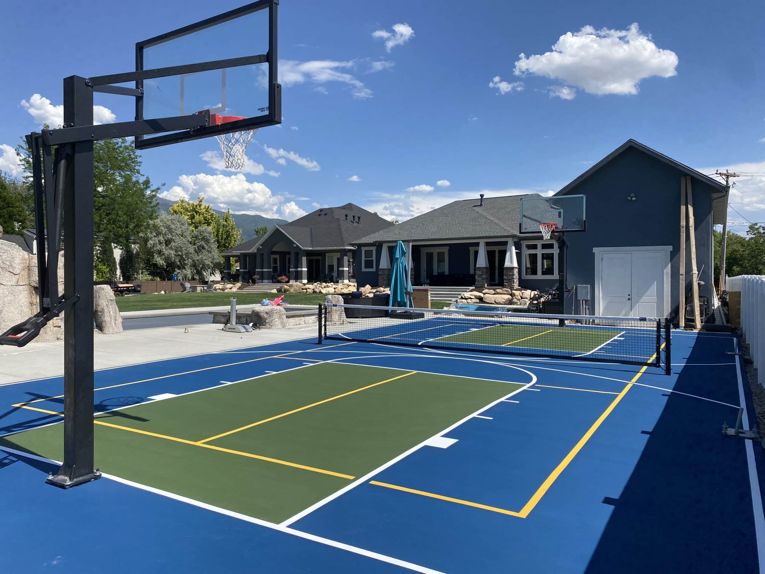 prepare outdoor basketball courts, Utah