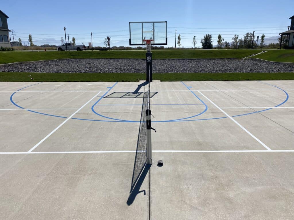 prepare outdoor basketball courts, Utah